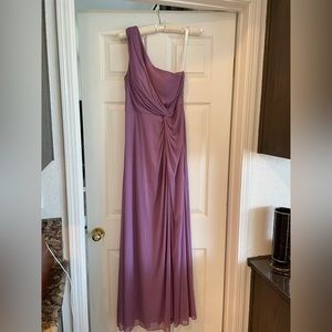 Azazie One-shoulder dress size A8 in Wisteria (purple).